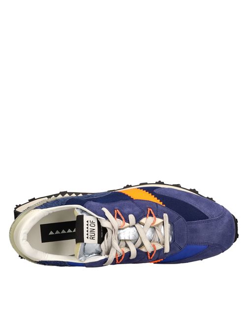Sneakers in camoscio e tessuto RUN OF | MY FATHERBLU-ARANCIO-BEIGE